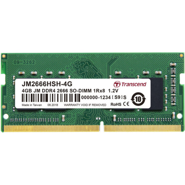 Transcend 4GB JetRam DDR4-2666 SO-DIMM Laptop RAM (JM2666HSH-4G)
