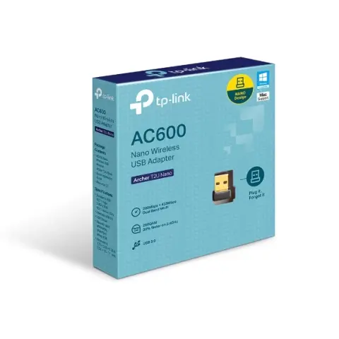 TP-Link AC600 Nano Wireless USB Adapter – TL-ARCHER T2U NANO