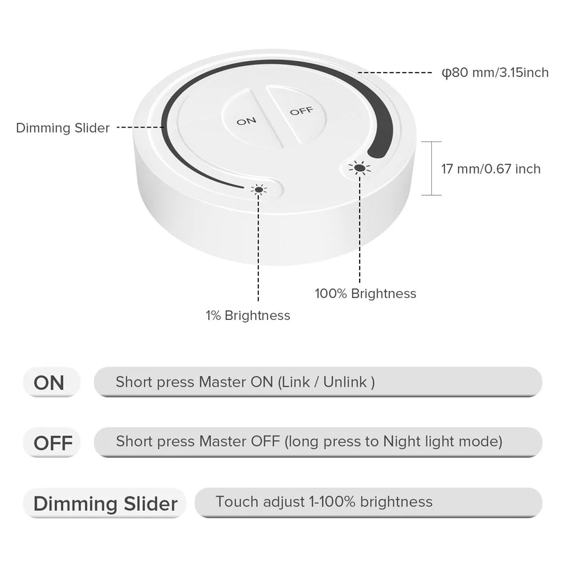 MiBoxer LED Remote Control – Wireless RGB+CCT Dimmer – RF Remote Control