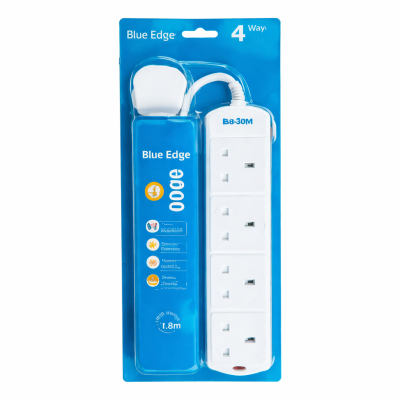 Blue Edge Extension Socket BE-304 4 WAY