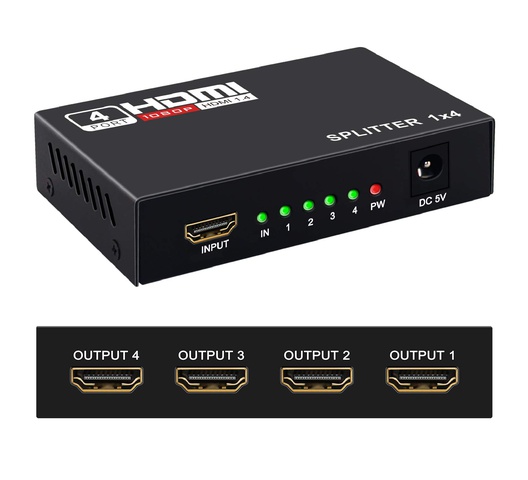 4 way HDMI splitter 1080P